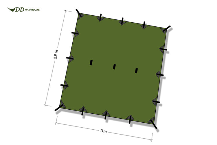 DD SuperLight Tarp Olive Green