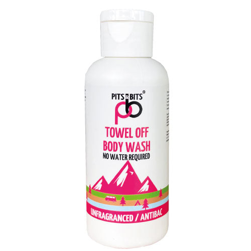 Pits & Bits® Towel Off® Body Wash 100ml – Antibacterial, Antiviral & Un-fragranced